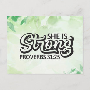 She is strong postcard