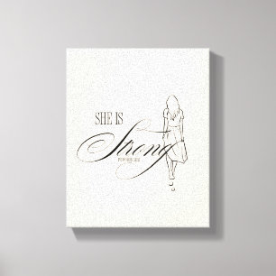 She is Strong Proverbs 31:25 Canvas Print
