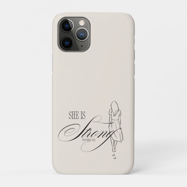 She is Strong Proverbs 31:25 Case-Mate iPhone Case (Back)