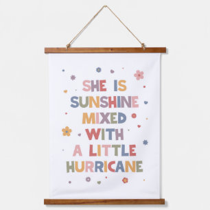 She Is Sunshine Mixed With A Little Hurricane Hanging Tapestry