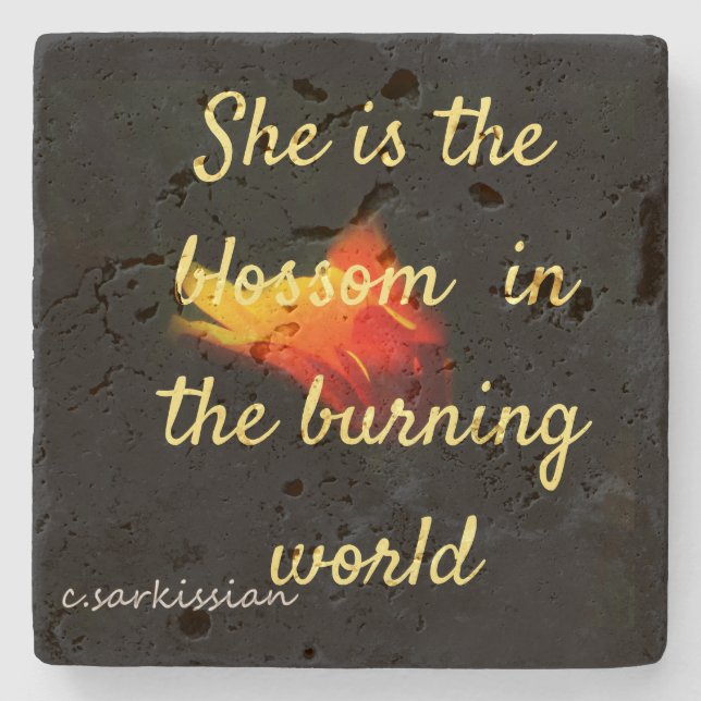 She is the Blossom Stone Coaster (Front)