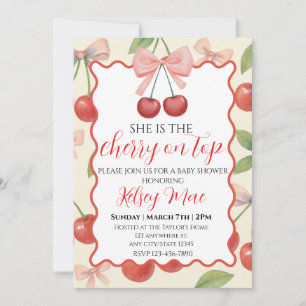 She Is The Cherry On Top Invitation