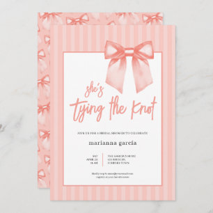She is Tying the Knot Bow Bridal Shower Invitation