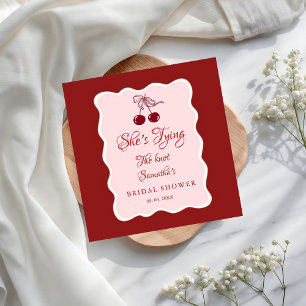 She is tying the knot Bridal Shower Napkin