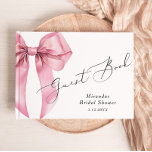 She is tying the Knot Pink Bow Bridal Shower Guest Book<br><div class="desc">She is tying the Knot Pink Bow Bridal Shower Guest Book 
Matching items available.</div>