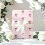 She is tying the knot pink bow  Bridal Shower Wrapping Paper<br><div class="desc">She is tying the knot pink bow Bridal Shower Wrapping Paper
Matching items are available.</div>