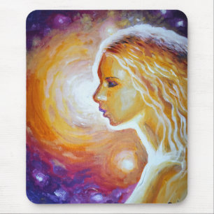 She is watching the stars mouse pad