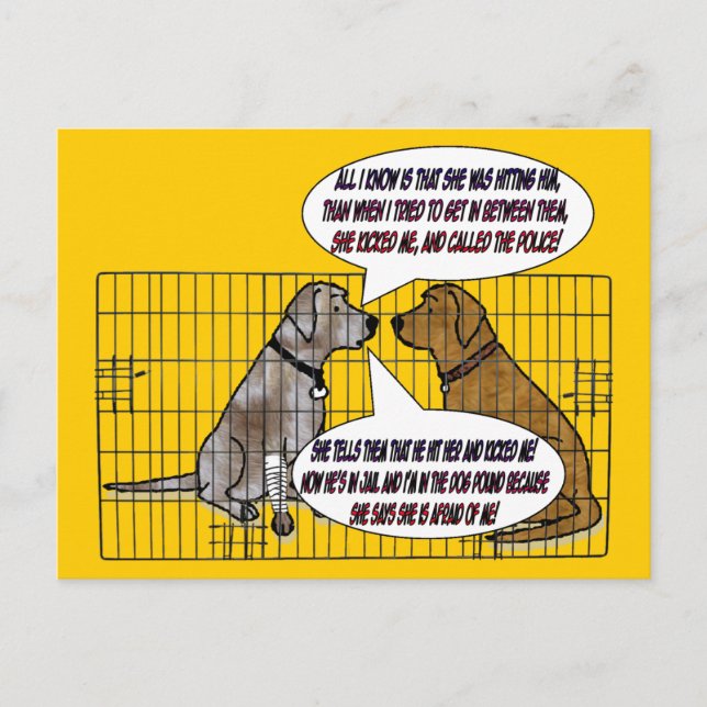 She Kicked The Dog Postcard (Front)