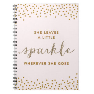 She Leaves a little Sparkle Notebook