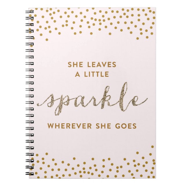 She Leaves a little Sparkle Notebook (Front)
