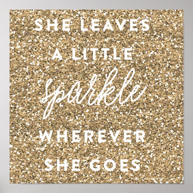 She Leaves a Little Sparkle - Premiumd Canvas Poster (Front)