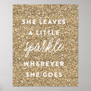 She Leaves a Little Sparkle - Premiumd Canvas Poster