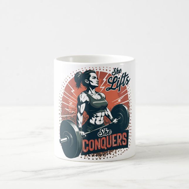 She Lifts, She Conquers Coffee Mug (Center)