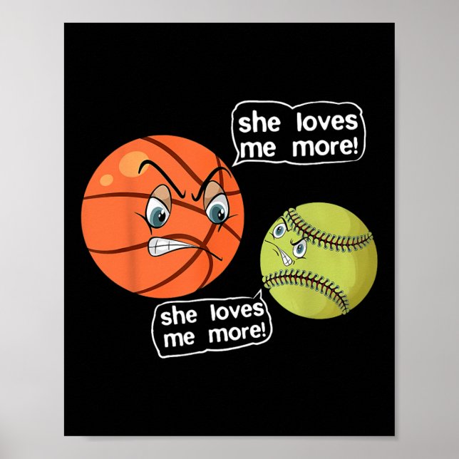 She Loves Me More Angry Sketll Softll Fighting Arg Poster (Front)