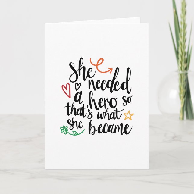 She needed a hero card (Front)