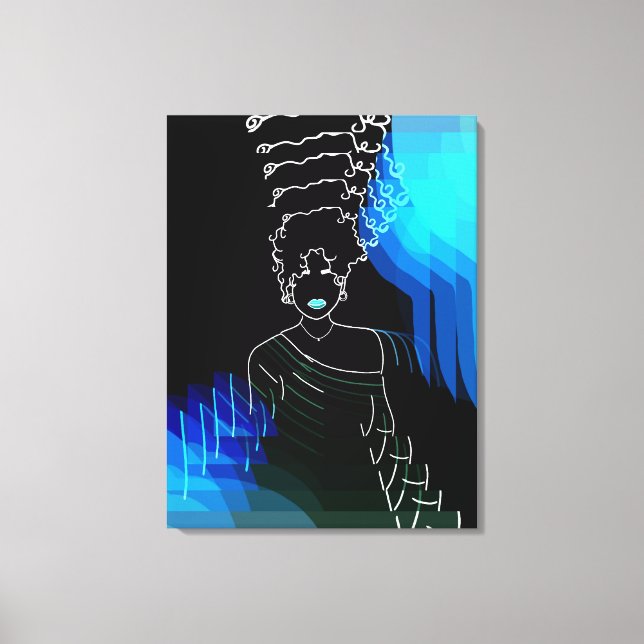 she - negative - effect canvas print (Front)
