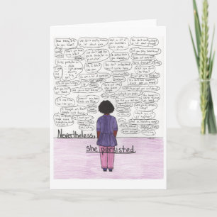 She Persisted (Black) Card