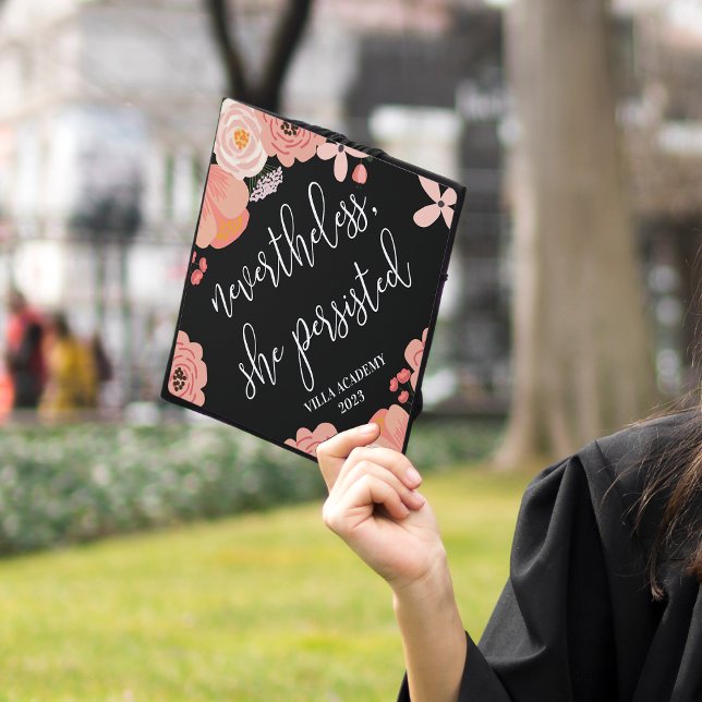 She Persisted | Custom Class Year Graduation Cap Topper (Creator Uploaded)