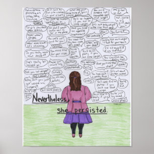 She Persisted (Plus-Size) 11x14 Poster