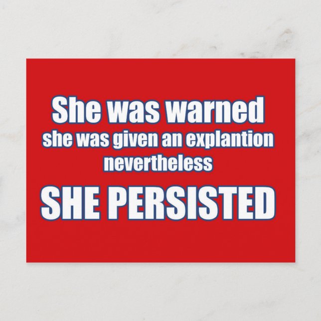 She Persisted Postcard (Front)