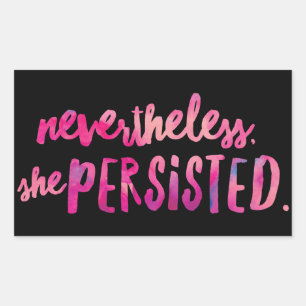 She Persisted Rectangle Stickers, Glossy Sticker
