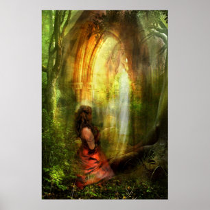 She Prayed with Prayer Poster