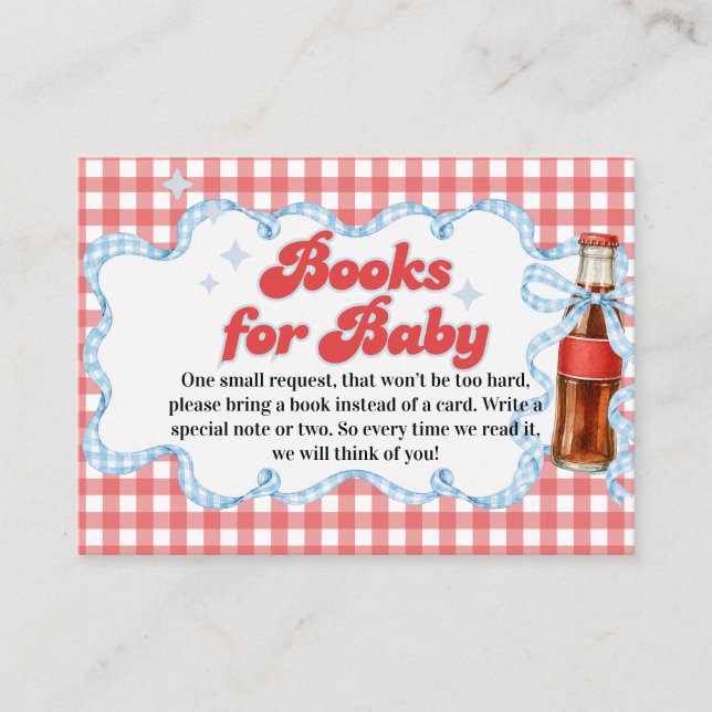 She Ready Pop Soda Baby Shower diaper raffle Enclosure Card (Front)