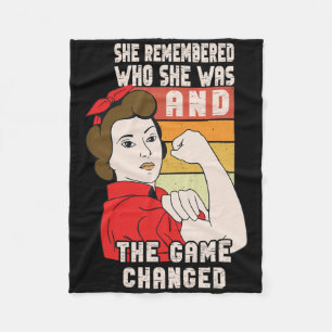 She Remembered Who She Was And The Game Changed 5  Fleece Blanket