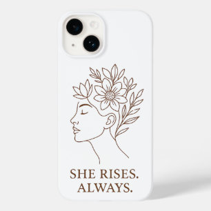 She Rises. Always — Minimalist Empowerment Design Case-Mate iPhone 14 Case