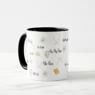 She Rises On My Own Quote Mug,Soft Feminine Mug