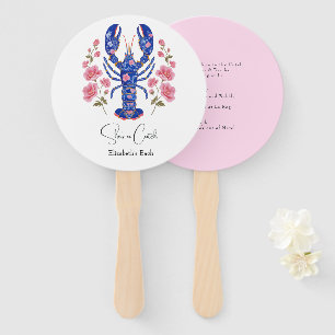 She’s a Catch Lobster Coastal Bachelorette Weekend Hand Fan