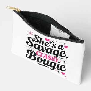 She’s a Savage, Classy, Bougie – Sassy Quote  Accessory Pouch