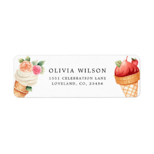 She’s Been Scooped Up Bridal Shower Return Address