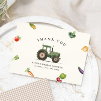 She’s Fresh Off The Farmers Market Bridal Shower Thank You Card