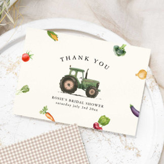 She’s Fresh Off The Farmers Market Bridal Shower Thank You Card