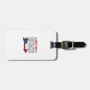 She’s My Firecracker Patriotic Couple Design_1 Luggage Tag