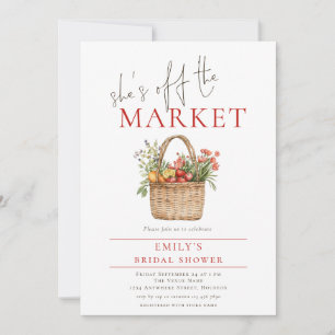 She’s Off the Market Farmers Market Bridal Shower Invitation