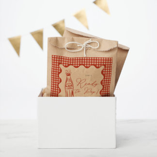 She’s ready to pop baby shower favour bag