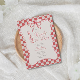 She’s ready to pop baby shower invitation