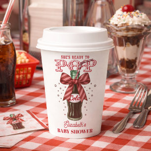 She’s Ready to Pop Cola Bottle Baby Shower Paper Cups