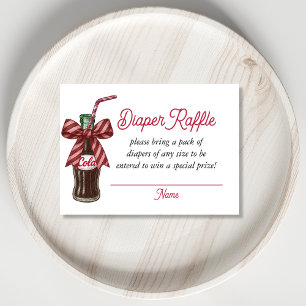 She’s Ready to Pop Cola Bottle Diaper Raffle  Enclosure Card