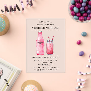 She’s Ready To Pop Girl Baby Shower Acrylic Invitations