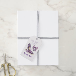 She’s Still Got It Purple High Heel Birthday Party Gift Tags