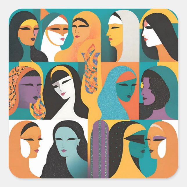 She’s the Revolution Square Sticker (Front)