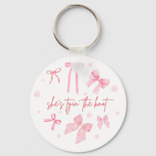 She’s Tying the Knot Bachelorette Design   Cute  Keychain