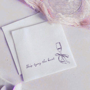 She’s Tying the Knot Elegant Bridal Shower  Napkin