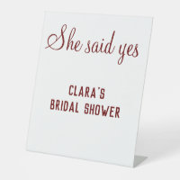 she said yes bridal shower party add name text