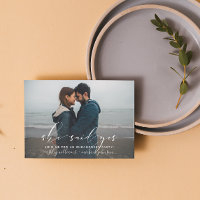She Said Yes Calligraphy Engagement Party Invite