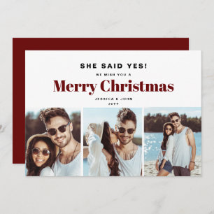  She said yes Christmas Engagement Announcement 