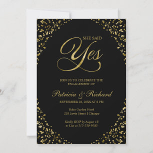She Said Yes Engagement Party Invitation